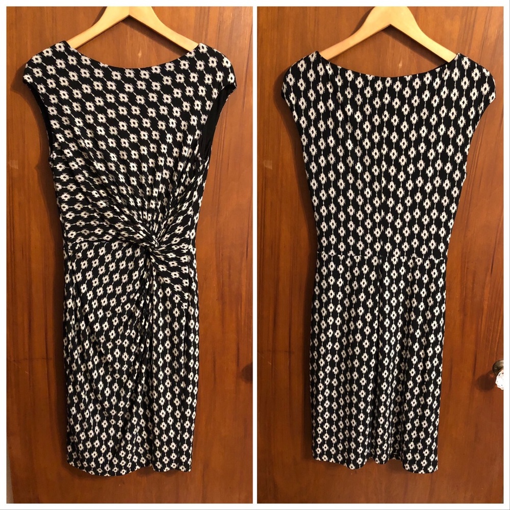 DRESS Ralph Lauren 6 B&W boatneck knot detail